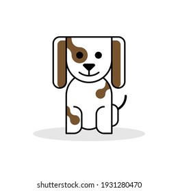 cute dog and bone illustration