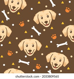 Cute dog with bones pattern illustrations.