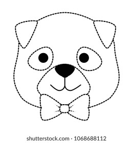 cute dog breed head character