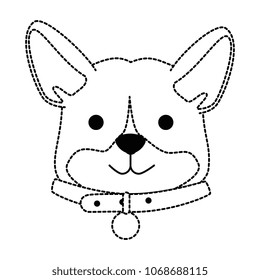 cute dog breed head character