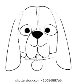 cute dog breed head character