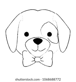 cute dog breed head character