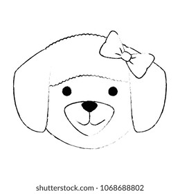 cute dog breed head character
