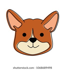 cute dog breed head character