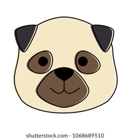 cute dog breed head character