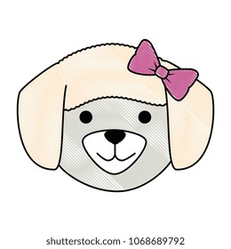 cute dog breed head character