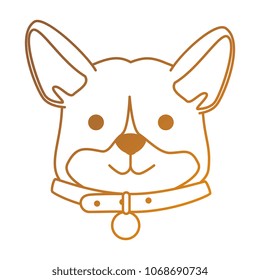 cute dog breed head character