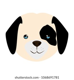 cute dog breed head character