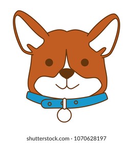 cute dog breed head character