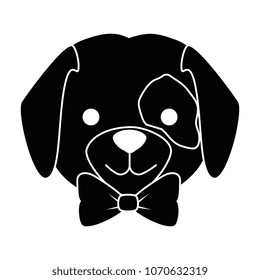 cute dog breed head character