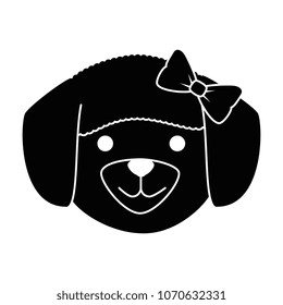 cute dog breed head character