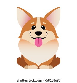 Cute dog breed welsh corgi. It can be used for sticker, patch, phone case, poster, t-shirt, mug and other design.