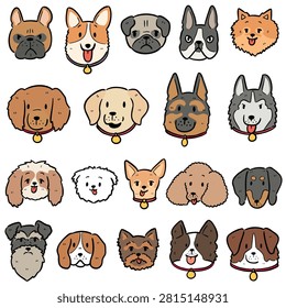 Cute dog breeds face
