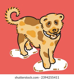 Un perro lindo con manchas marrones