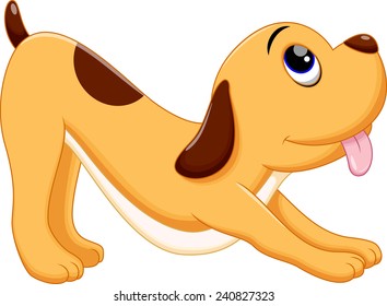 Cute Dog Cartoon Stock Illustration 240827305