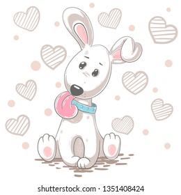 Cute dog cartoon. Baby illustration. Vector eps 10