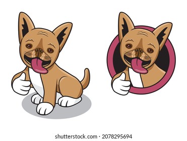Cute dog cartoon character design illustration , suitable for your design needs, logo, illustration, animation, etc.
