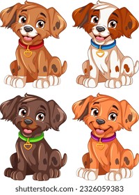 Cute Dog Cartoon Character illustration