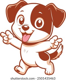 Cute Dog Cartoon Character illustration, vector art