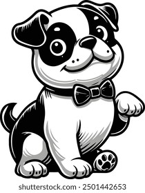 Cute Dog Cartoon Character illustration, vector art