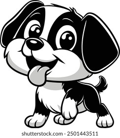 Cute Dog Cartoon Character illustration, vector art