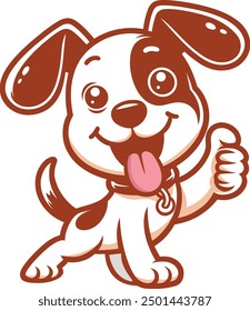 Cute Dog Cartoon Character illustration, vector art