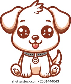 Cute Dog Cartoon Character illustration, vector art