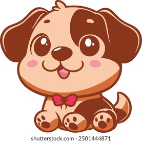 Cute Dog Cartoon Character illustration, vector art