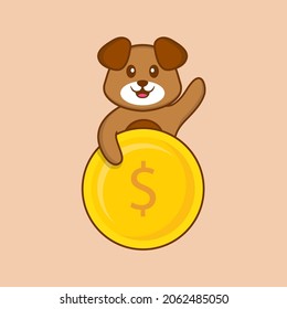 Dibujo vectorial del personaje de dibujos animados de perros.