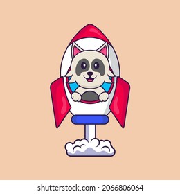 Cute dog cartoon character vector illustration.