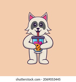 Cute dog cartoon Charakter Vektorgrafik.