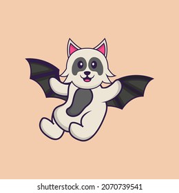 Cute dog cartoon character vector illustration.