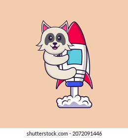 Cute dog cartoon character vector illustration.