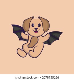 Cute dog cartoon character vector illustration.