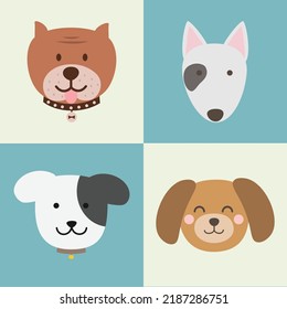 Cute Dog Cartoon character Vector Illustration.