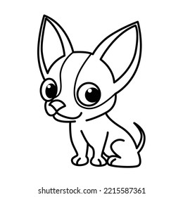 Cute dog cartoon characters vector illustration. For kids coloring book.