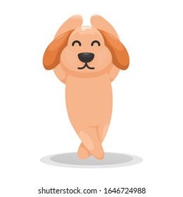 cute dog cartoon design vector