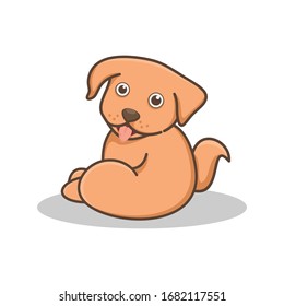 cute dog cartoon design vector