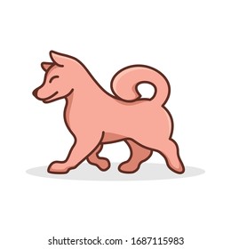 cute dog cartoon design vector