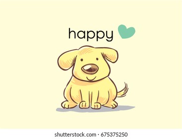 cute dog cartoon doggy puppy illustration vector 4