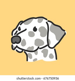 Cute Dog Cartoon. - hand drawn. line drawing. vector illustration.