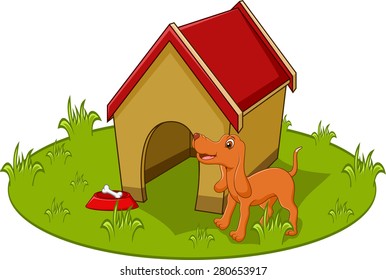 Cute Dog Cartoon Home Stock Vector (Royalty Free) 280653917 | Shutterstock