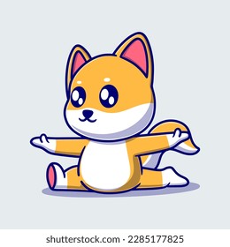 Cute dog cartoon icon illustration. funny gift cartoon. Business icon concept. Flat cartoon style