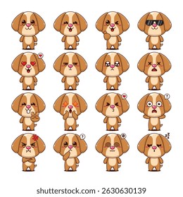 Cute Dog Cartoon Mascot Character Illustration