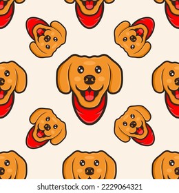 CUTE DOG CARTOON PATTERN DESIGN
