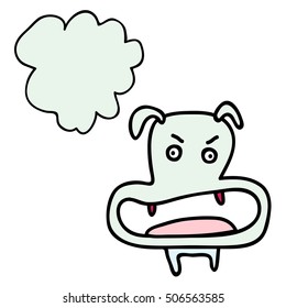 cute dog  cartoon  with speech bubble 