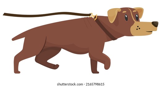Cute dog, cartoon style, flat modern design