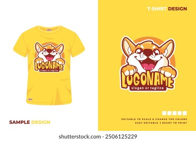 cute dog cartoon t shirt design