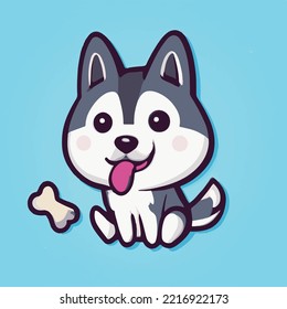 Cute dog Cartoon Vector Icon Illustration. Animal Nature Icon Concept Isolated Premium Vector
