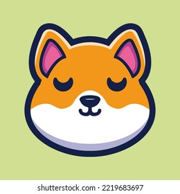 Cute Dog Cartoon Vector Icon Illustration. Flat Cartoon Style